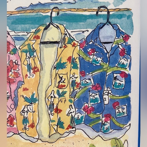 Signed Anne Ormsby “ Leisure Suits” Hawaiian Shirts with tropical background - Picture 3 of 10